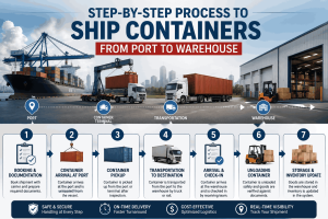 Ship Containers from Port to Warehouse