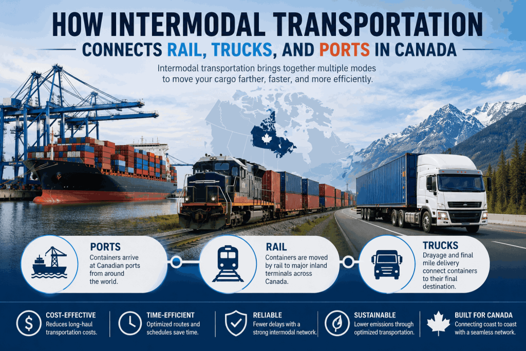 Intermodal Transportation Connects Rail, Trucks, and Ports