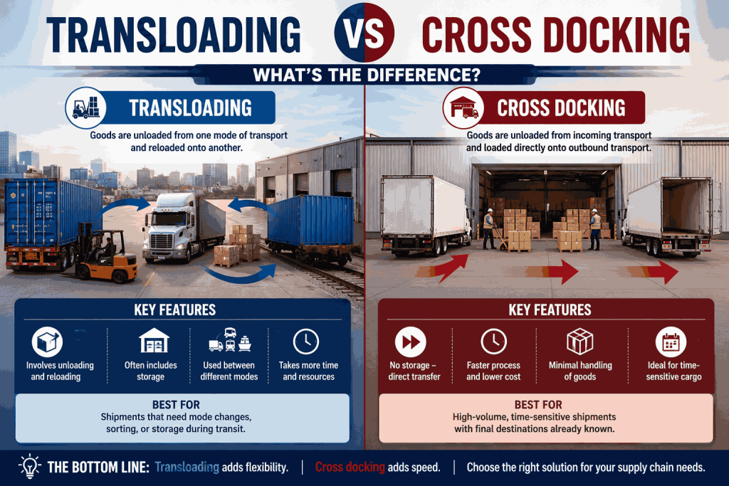 Transloading vs Cross Docking